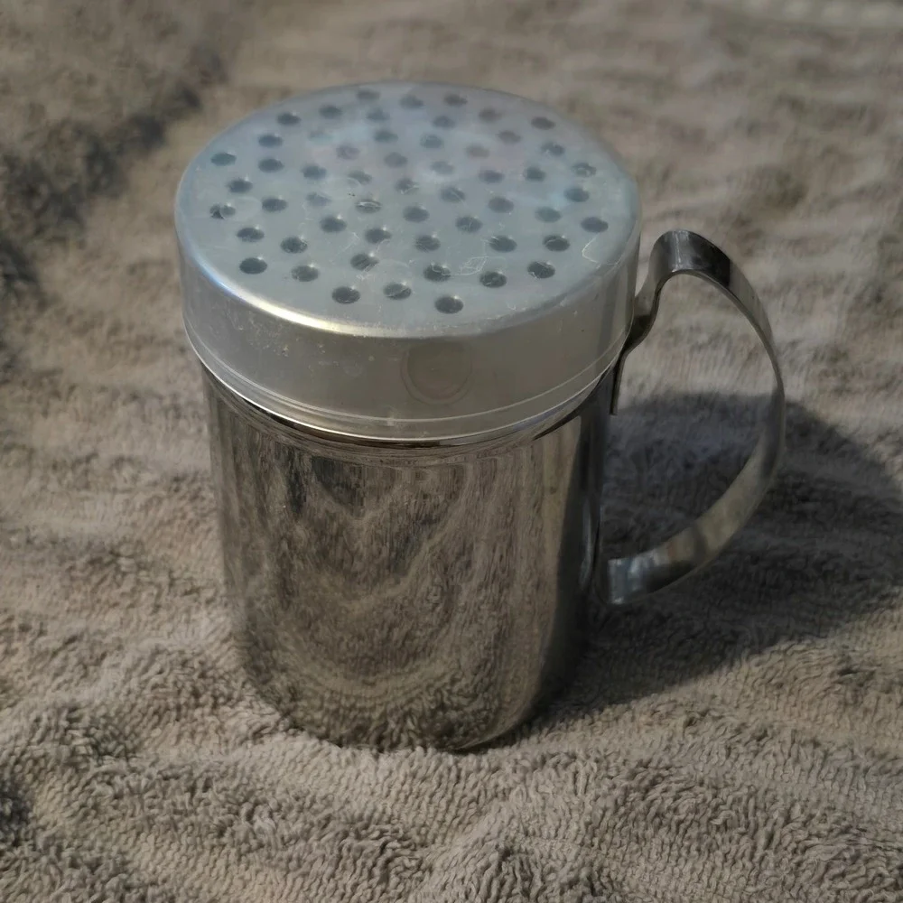 Kitchen 10oz Powdered Sugar Shaker Silver Industrial Stainless Steel Dredger